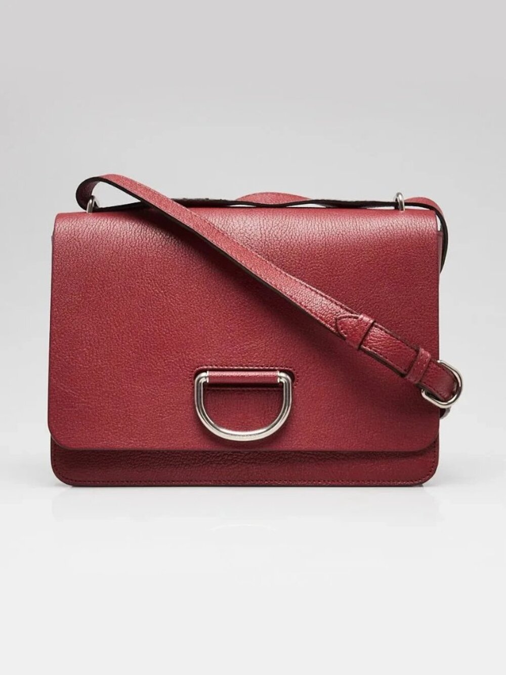 Burberry Red Leather Medium D-Ring Crossbody Bag